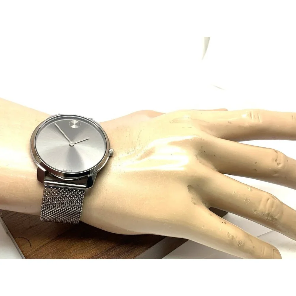 Movado Men's Watch 3600599 Bold Swiss Quartz Gray Dial Gunmetal Steel Band 42mm